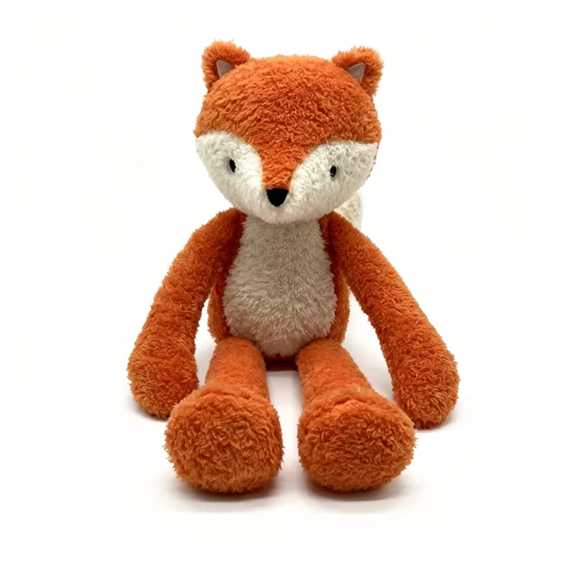 Brinquedo de pelúcia em formato de animal de raposa de pernas compridas