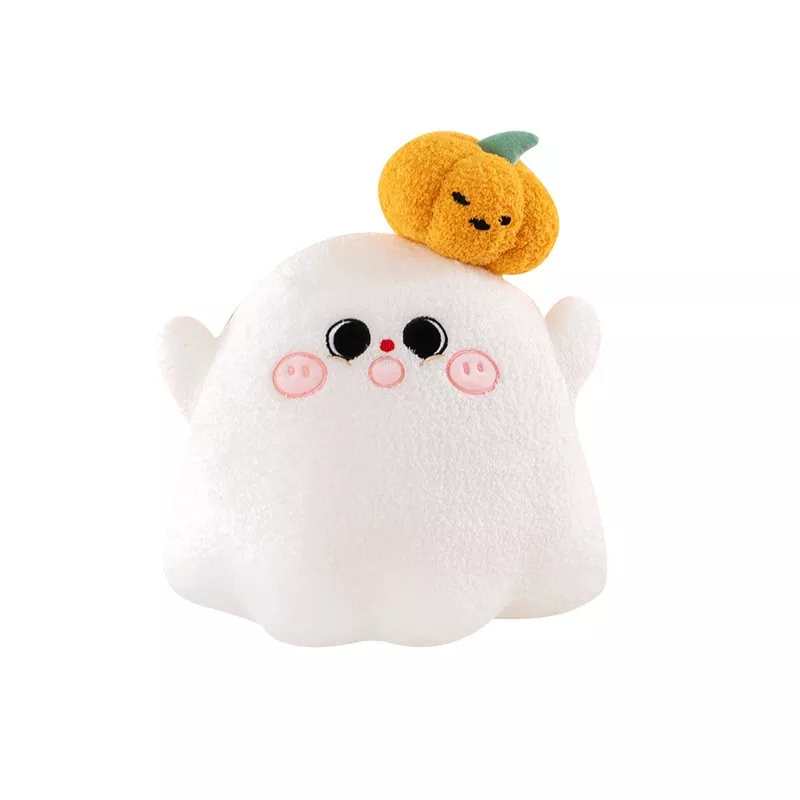 Brinquedos de pelúcia de Halloween esticados fantasma branco Brinquedos de pelúcia de Halloween esticados fantasma branco
